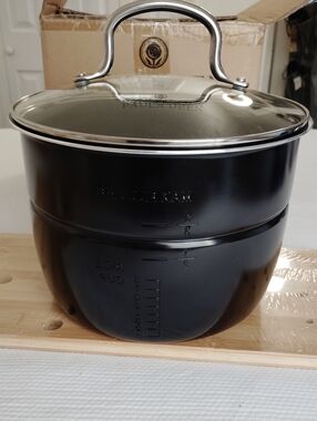 Paula Deen 8qt Ceramic Nonstick Pressure Cooker Inner Pot & Glass Lid